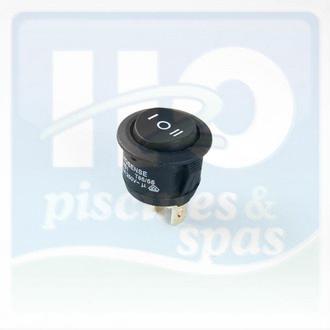 Interrupteur 3 positions Auto/Arrêt/Manu, rond pour coffret AQUAMUX - ELEXIUM - AXIUM