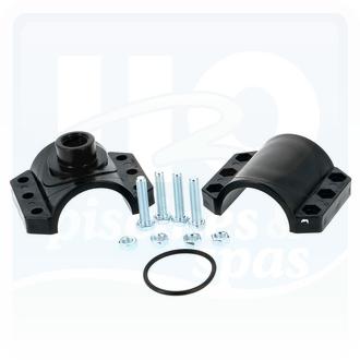 Collier de prise en charge pour tuyauterie de 63mm, 1/2" taraudé