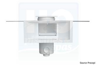 Skimmer miroir SB-118-MR - AQUAREVA - Grande meurtrière + rallonge pour piscine Béton - Blanc