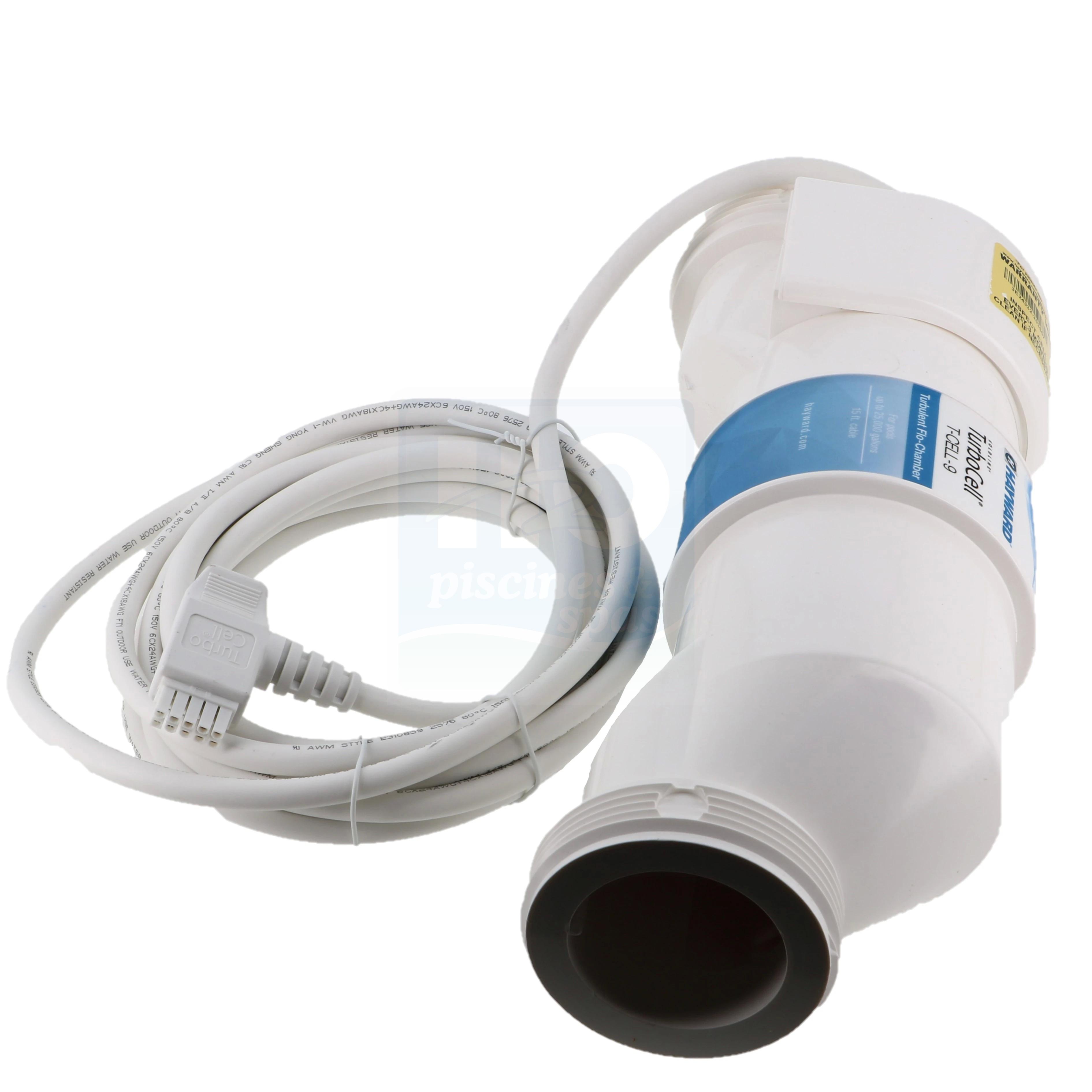 Cellule 13 plaques d'origine HAYWARD® AQUARITE - AQUARITE PRO avec câble prise rectangulaire pour bassin de 95m³