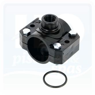 Collier de prise en charge pour tuyauterie de 50mm, 1/2" taraudé spécial POOL TERRE