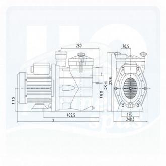 Pompe De Filtration Piscine SACI WINNER 0,75 CV - Débit 15 M³/h - Auto-Aspirante Avec Panier