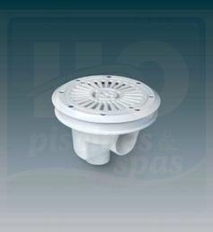 Bonde de fond ASTRAL diamètre 200 mm avec grille plate pour piscine liner - Blanche 
