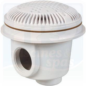 Bonde de fond HAYWARD - 2" avec grille Anti-vortex pour piscine liner