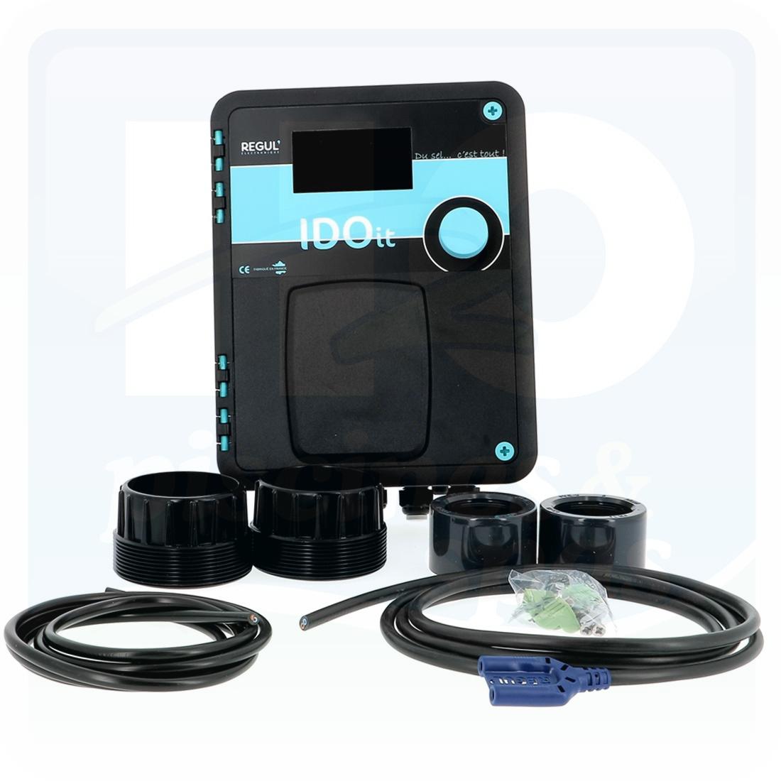 Electrolyseur au sel complet iDOit avec mesure du sel pour piscine jusqu'à 50 m³ - Régul'Electronique