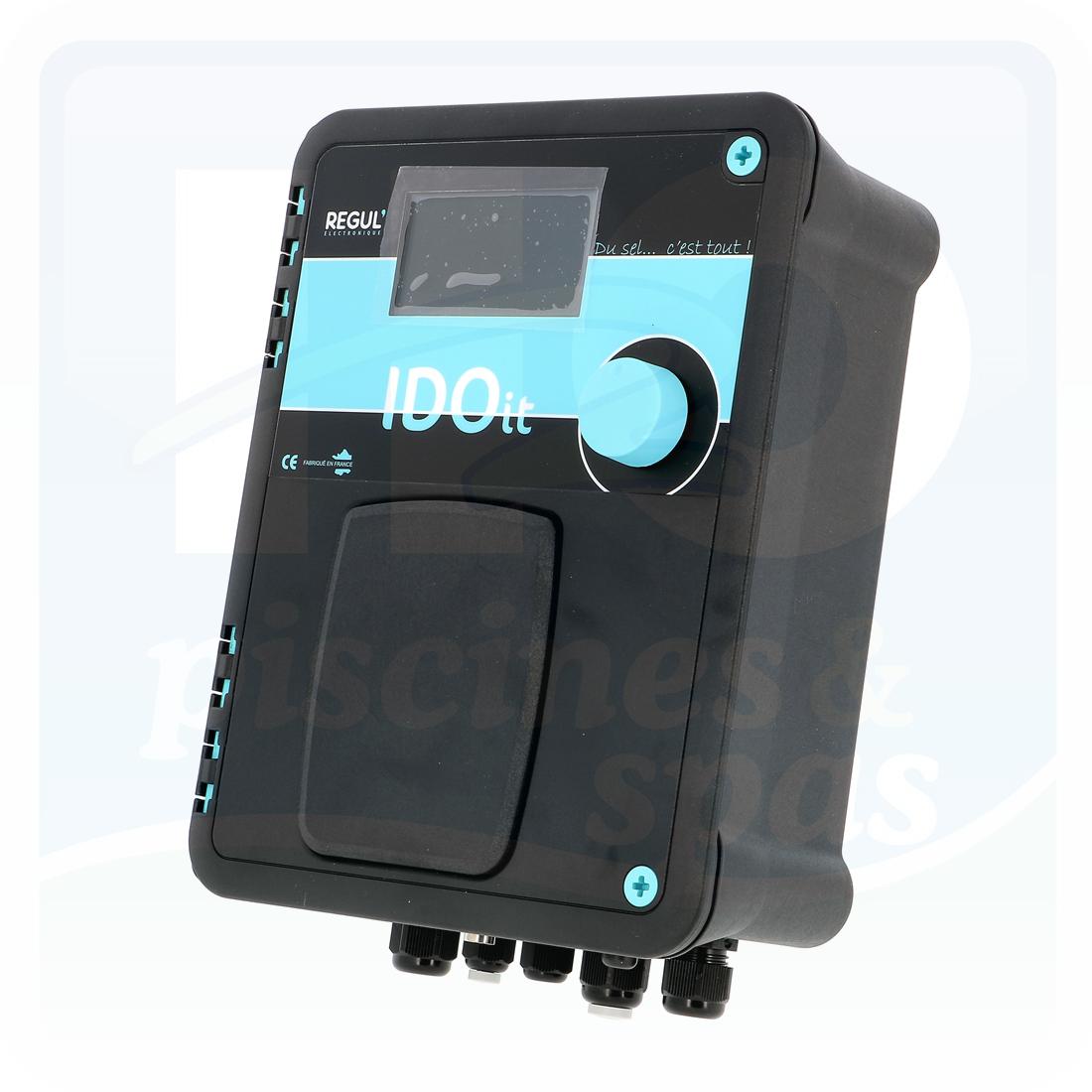 Electrolyseur au sel complet iDOit avec mesure du sel pour piscine jusqu'à 70 m³ - Régul'Electronique
