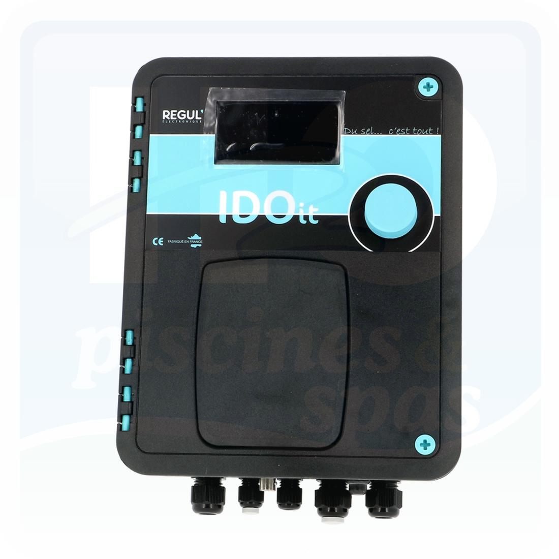 Electrolyseur au sel complet iDOit avec mesure du sel et pH pour piscine jusqu'à 100 m³ - Régul'Electronique