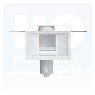 Skimmer miroir SL-119-CA-M-MR-2 - AQUAREVA  - Grande meurtrière + 2 rallonges pour piscines maçonnerie - Liner (coffre volet roulant) - Blanc