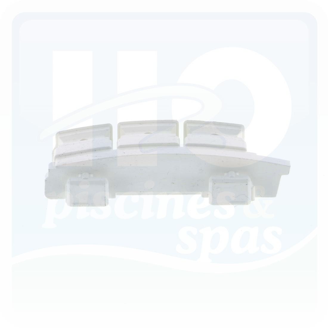 Bouchon d'embase gauche à coller pour volet roulant AQUALIFE - Blanc