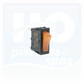 Interrupteur lumineux orange pour coffret électrique