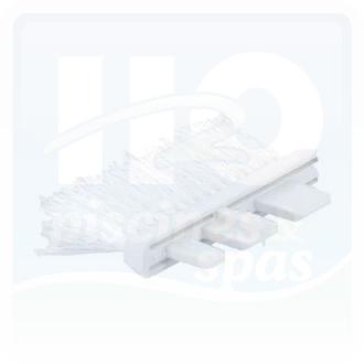 Bouchon avec brosse pour volet roulant WOOD - Blanc