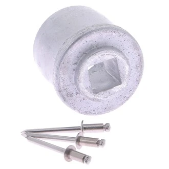 Tourillon pour tube de diam&egrave;tre 50 mm + rivets pour manivelle ALBIGES