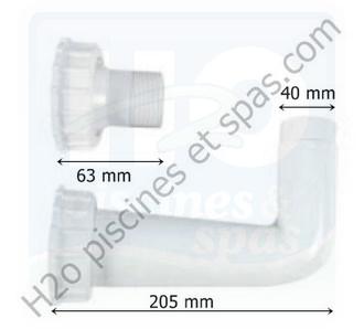 Kit de liaison à visser 1"1/2 pour filtre EUREKA blanc