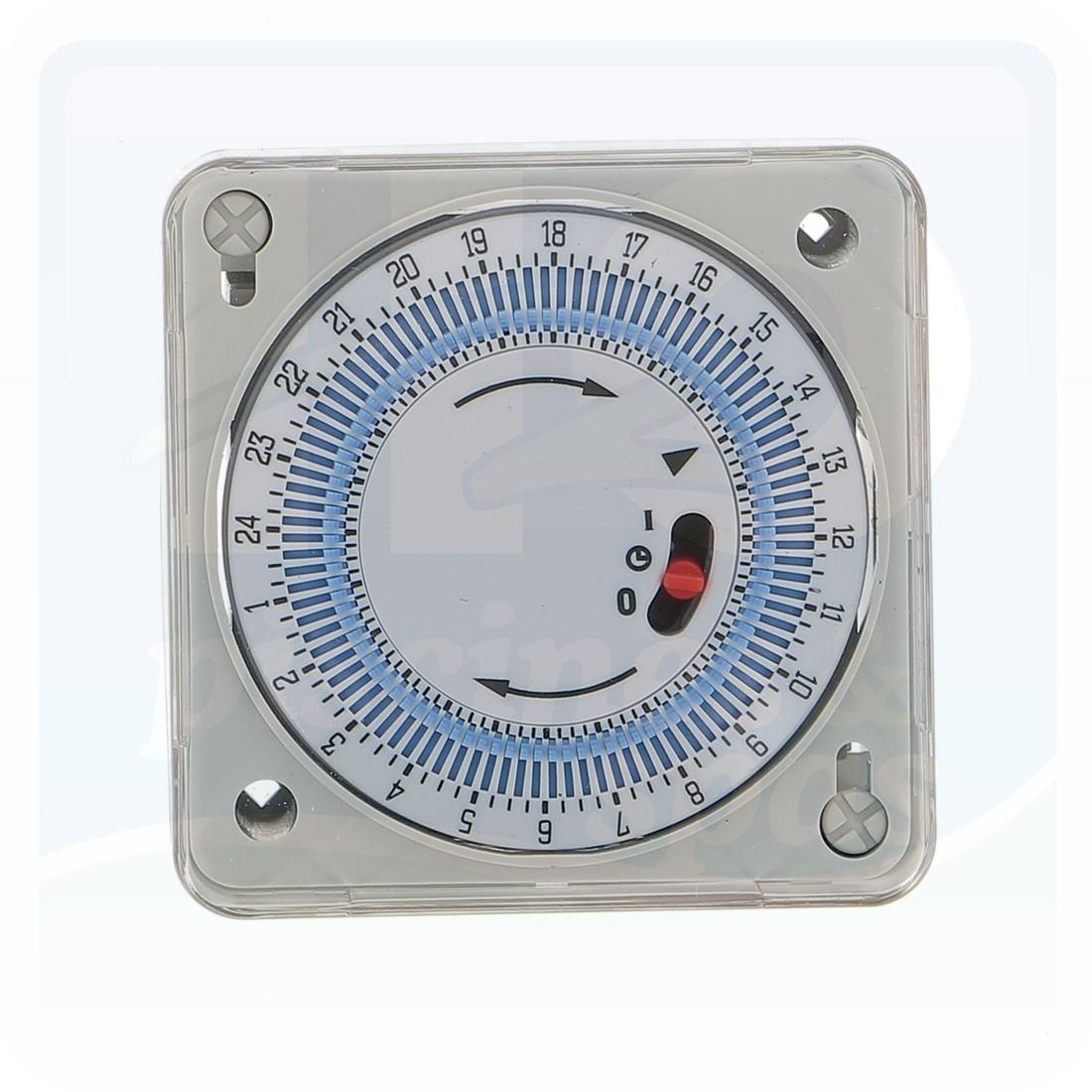Horloge pour coffret de filtration piscine - 24H / 230 V encastrable en  façade - H2o Piscines & Spas