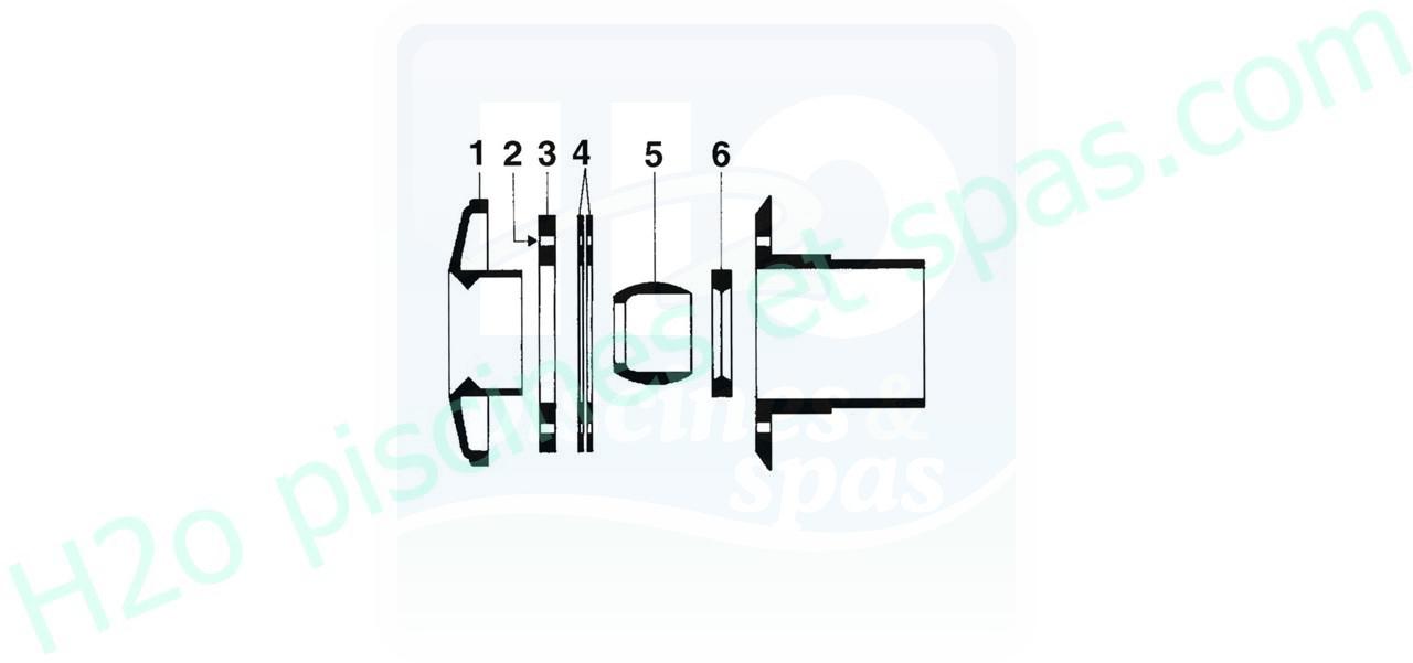 Prise Balai Pour Piscine Liner Hayward – Modèle SP1411ELL, Blanc, Sans écrou, Aspiration