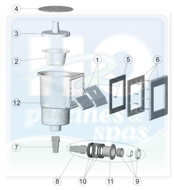 Pièces détachées piscines : Skimmers, ASTRAL, Mini skimmer hors