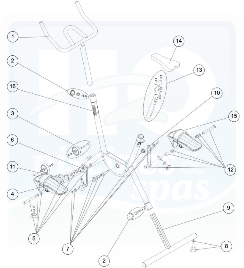 Pièces détachées : Vélos de la gamme ASTRAL Swimmy Bike - H2o