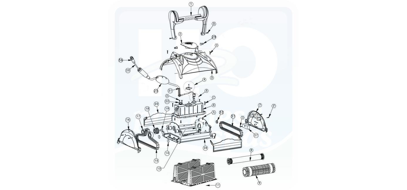 Cartouche filtration ultra fine de robot DOLPHIN Net - Nauty TC - Star pvc  - Swash - Suprême M3 - H2o Piscines & Spas