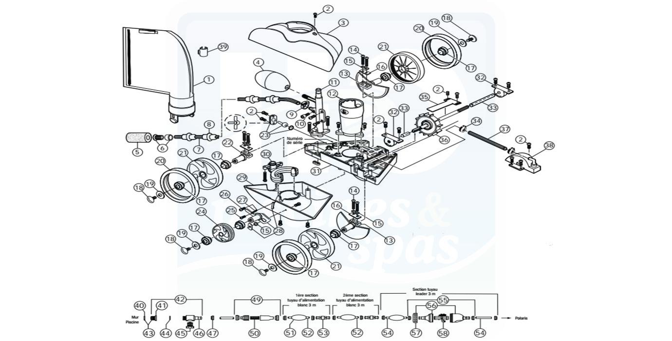 Pièces détachées piscines : Robots hydrauliques, POLARIS, Polaris